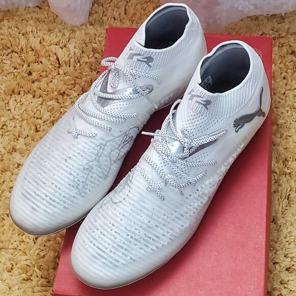 108189-04 FUTURE 8 ULTIMATE Soccer Cleats White-Matte Silver  Size 10.5 Men"s - Picture 1 of 11